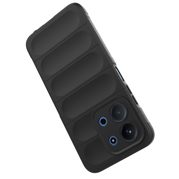 Başkenttekno Xiaomi Redmi 15C 4G Kılıf Esnek TPU Oyuklu Arka Yüzey Tasarımlı Etnik Silikon Kapak Siyah