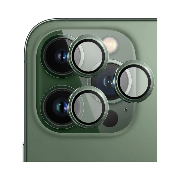 Safeus iPhone 13 Pro Max - 13 Pro ile Uyumlu Safir Temperli Kamera Lens Koruyucu Köknar Yeşili Köknar Yeşili