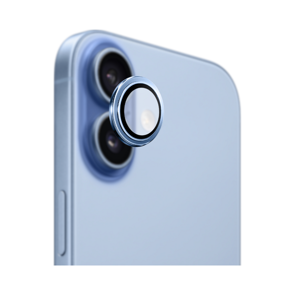 Safeus iPhone 17 ile Uyumlu Safir Temperli Kamera Lens Koruyucu Sis Mavisi Mavi