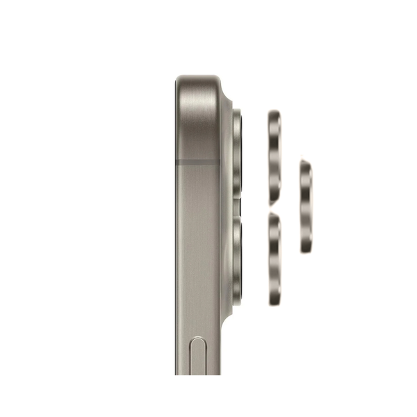 Safeus iPhone 15 Pro Max - 15 Pro ile Uyumlu Safir Temperli Kamera Lens Koruyucu Naturel Titanyum