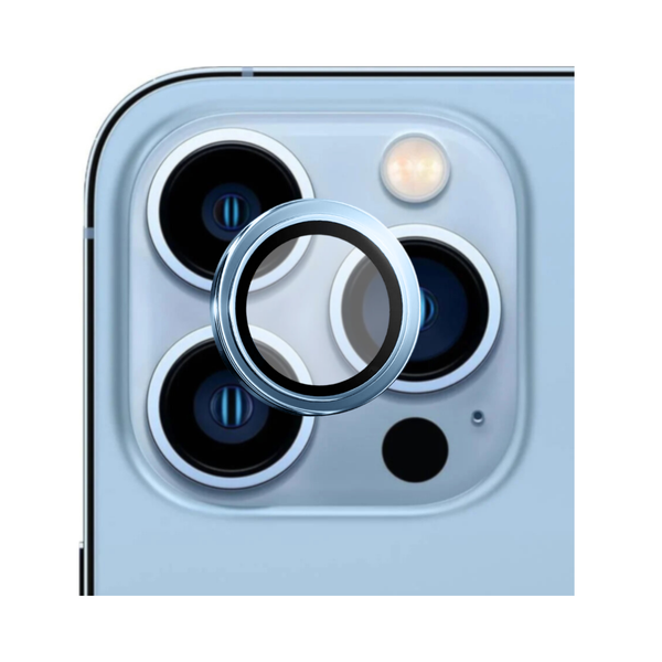 Safeus iPhone 13 Pro Max - 13 Pro ile Uyumlu Safir Temperli Kamera Lens Koruyucu Sierra Mavisi Sierra Mavisi
