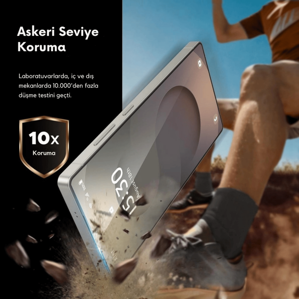 Safeus Samsung Galaxy S24 FE Tam Kaplayan Antidust Hayalet Ekran Koruyucu Cam