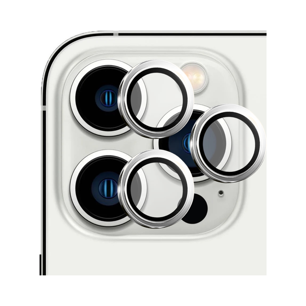 Safeus iPhone 13 Pro Max - 13 Pro ile Uyumlu Safir Temperli Kamera Lens Koruyucu Gümüş