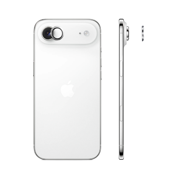 Safeus iPhone 17 Air ile Uyumlu Safir Temperli Kamera Lens Koruyucu Pamuk Beyazı Beyaz
