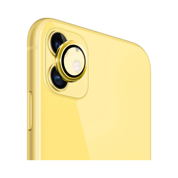 Safeus iPhone 11 ile Uyumlu Safir Temperli Kamera Lens Koruyucu Sarı