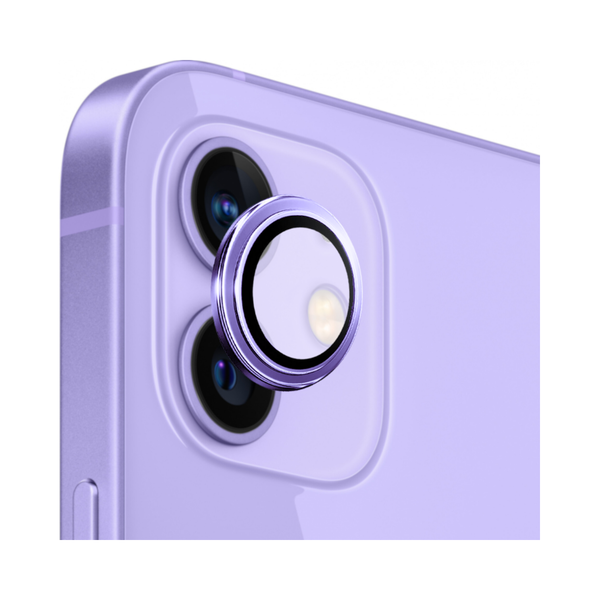 Safeus iPhone 12 ile Uyumlu Safir Temperli Kamera Lens Koruyucu Mor