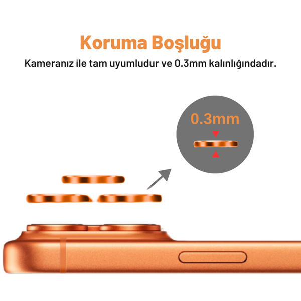 Safeus iPhone 13 ile Uyumlu Safir Temperli Kamera Lens Koruyucu Yıldız Işığı Beyaz