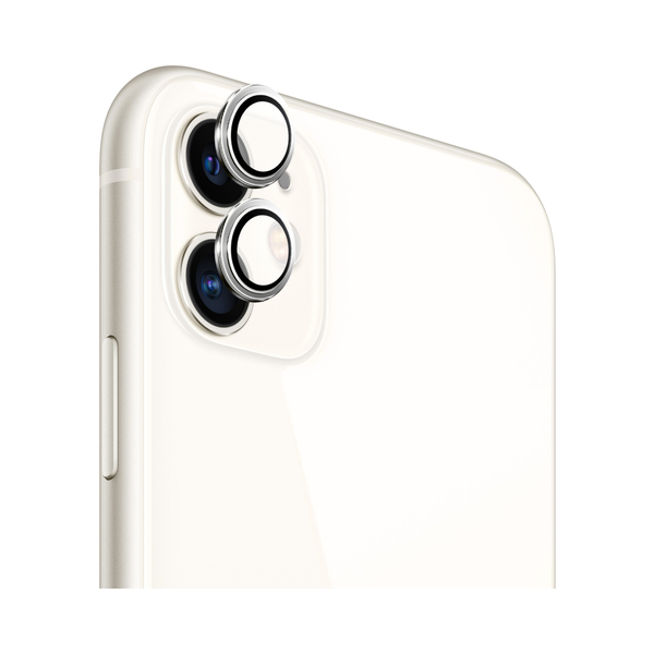 Safeus iPhone 11 ile Uyumlu Safir Temperli Kamera Lens Koruyucu Beyaz