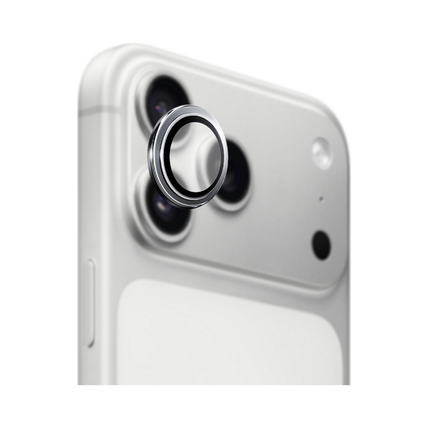 Safeus iPhone 17 Pro Max - 17 Pro ile Uyumlu Safir Temperli Kamera Lens Koruyucu Gümüş