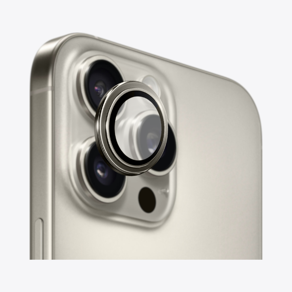 Safeus iPhone 16 Pro Max - 16 Pro ile Uyumlu Safir Temperli Kamera Lens Koruyucu Naturel Titanyum