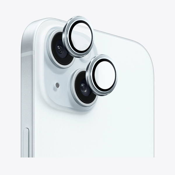 Safeus iPhone 15 - 15 Plus ile Uyumlu Safir Temperli Kamera Lens Koruyucu Mavi Bebek Mavisi
