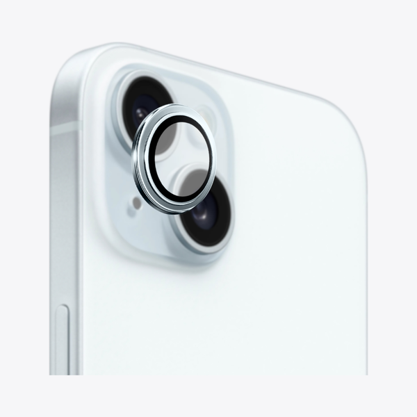 Safeus iPhone 15 - 15 Plus ile Uyumlu Safir Temperli Kamera Lens Koruyucu Mavi Bebek Mavisi