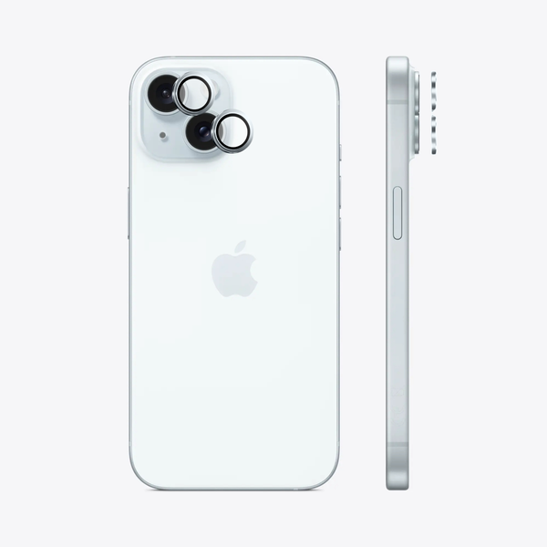 Safeus iPhone 15 - 15 Plus ile Uyumlu Safir Temperli Kamera Lens Koruyucu Mavi Bebek Mavisi