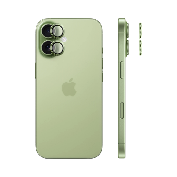 Safeus iPhone 17 ile Uyumlu Safir Temperli Kamera Lens Koruyucu Ada Çayı Yeşil