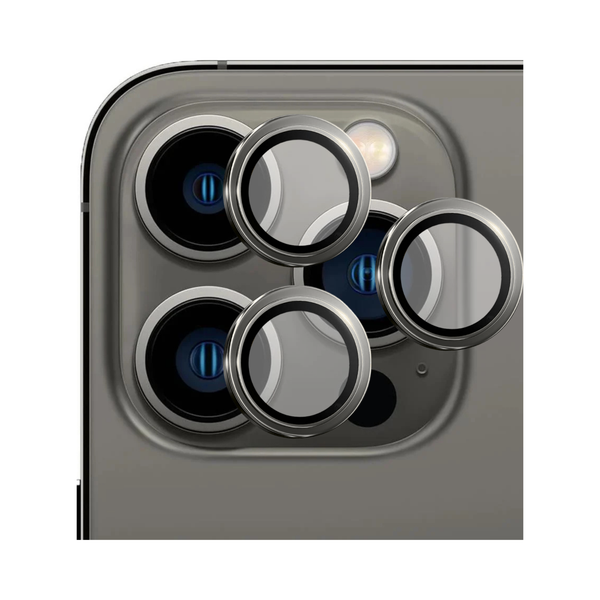 Safeus iPhone 13 Pro Max - 13 Pro ile Uyumlu Safir Temperli Kamera Lens Koruyucu Siyah