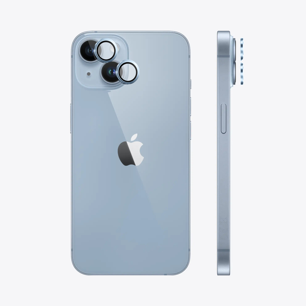 Safeus iPhone 14 - 14 Plus ile Uyumlu Safir Temperli Kamera Lens Koruyucu Mavi