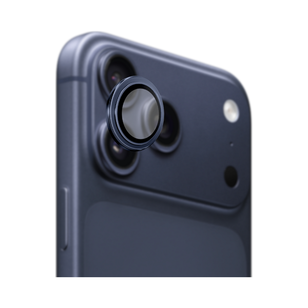 Safeus iPhone 17 Pro Max - 17 Pro ile Uyumlu Safir Temperli Kamera Lens Koruyucu Abis Lacivert