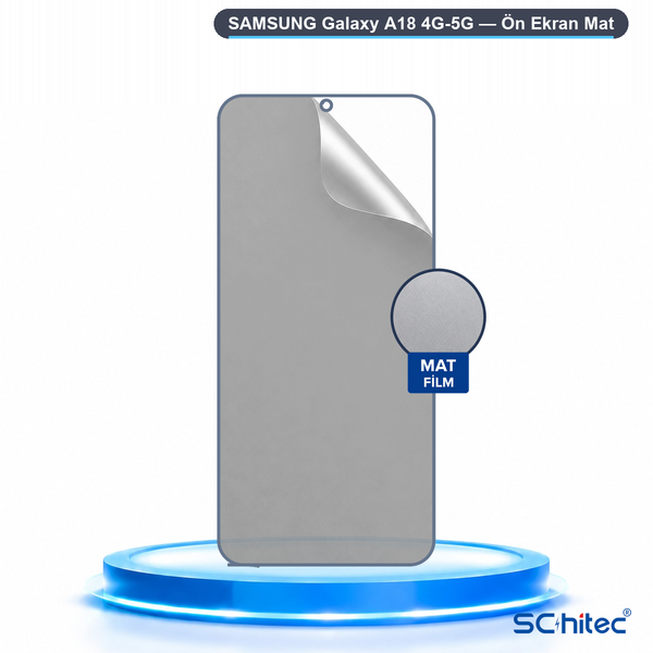 ScHitec Samsung Galaxy A18 4G-5G Uyumlu Ön Yüzey Mat Hidrojel Ekran Koruyucu
