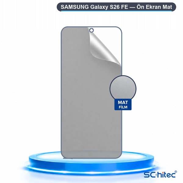 ScHitec Samsung Galaxy S26 Fe Uyumlu Ön Yüzey Mat Hidrojel Ekran Koruyucu