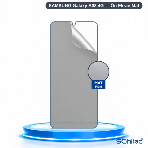ScHitec Samsung Galaxy A08 4G Uyumlu Ön Yüzey Mat Hidrojel Ekran Koruyucu
