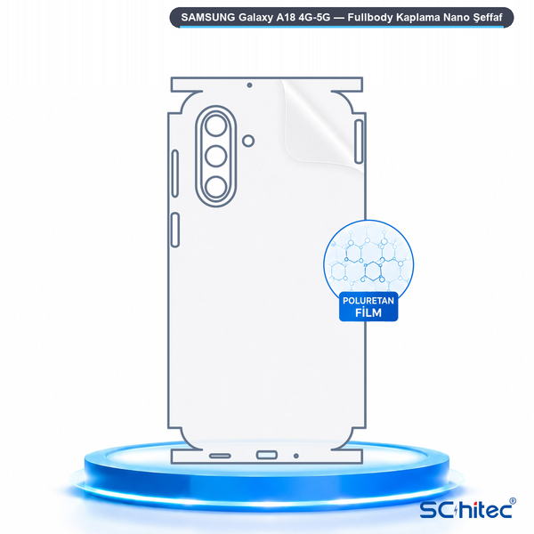 ScHitec Samsung Galaxy A18 4G-5G Uyumlu Fullbody Arka Kaplama Hidrojel Koruyucu Film