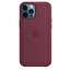 Apple iPhone 12 Pro Max MagSafe Özellikli Kırmızı Erik Silikon Kılıf MHLA3ZM A