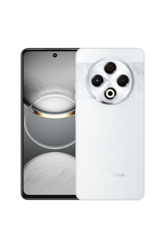 Tecno Spark 30 KL6 8 GB RAM 128 GB Astral Buz Beyaz Cep Telefonu (Tecno Türkiye Garantili)