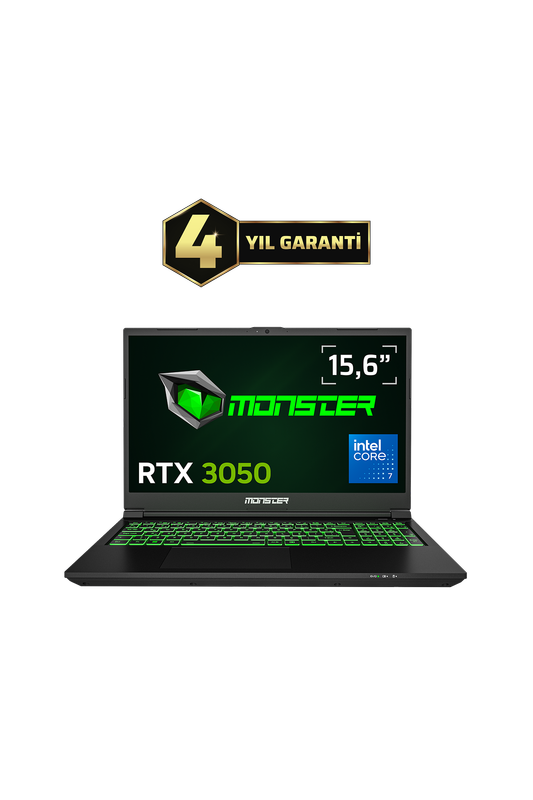 Monster Abra A5 V21.9.4 Intel Core 7 240H 16 GB RAM 1 TB SSD 4 GB RTX 3050 FreeDOS 15,6 inç 144 Hz Oyun Bilgisayarı