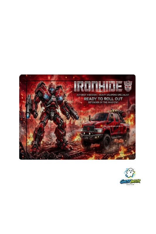Ghostbastır Design Transformers İronhide 99 Parça Ayaklı Puzzle - Dekoratif Çocuk Yapbozu 0207