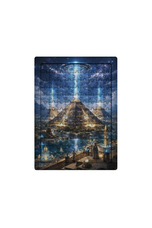 Ghostbastır Design Uzaylı Piramitler 99 Parça Ayaklı Puzzle - Dekoratif Çocuk Yapbozu 025