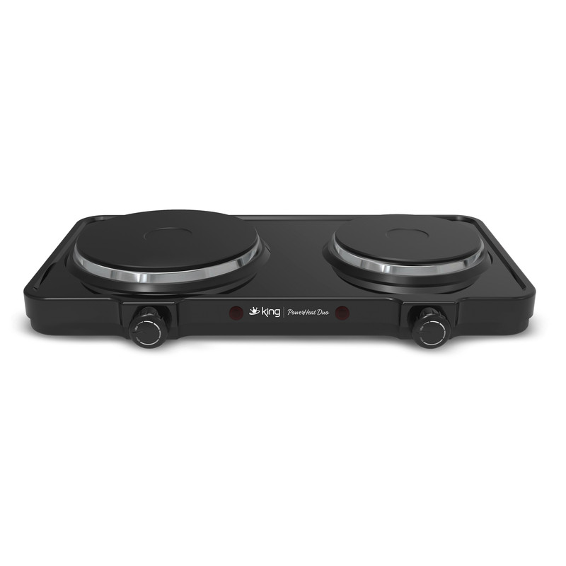 KING K2104 Powerheat Duo Döküm Elektrikli Ocak Siyah