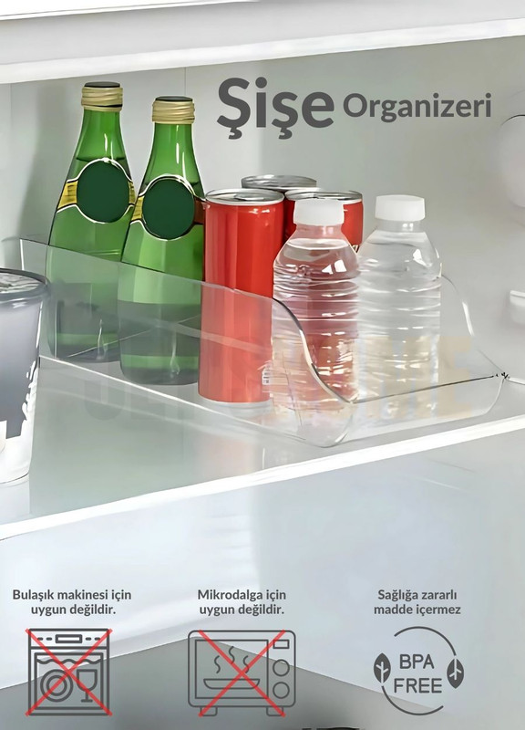 Jet's Home Şişe Organizeri Bpa Free Buzdolabı Düzenleyici Darbeye Dayanıklı Kutu Organizeri